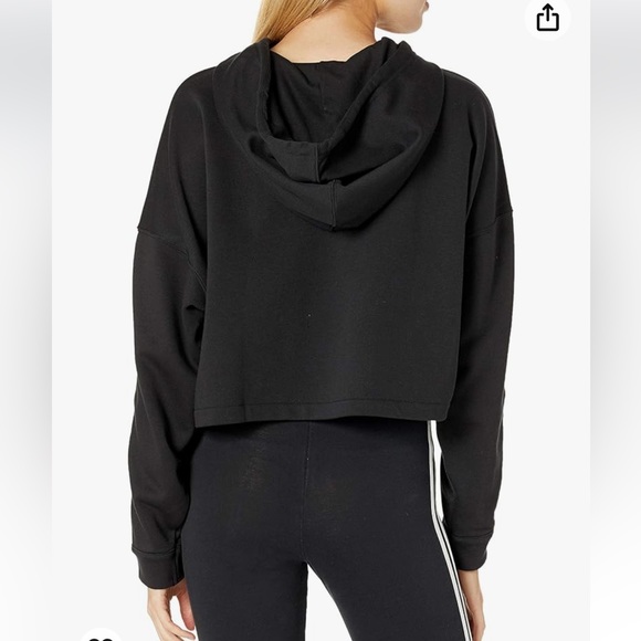 Adidas Originals Women's Basketball Cropped Hoodie Rhinestones - Picture 2 of 12